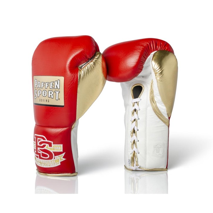Paffen Sport Pro Mexican Wettkampf Boxhandschuhe Red Gold White