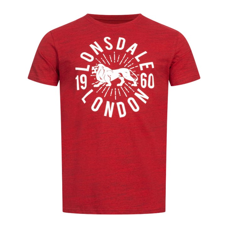 Lonsdale Warmwell T-Shirt Marl Red