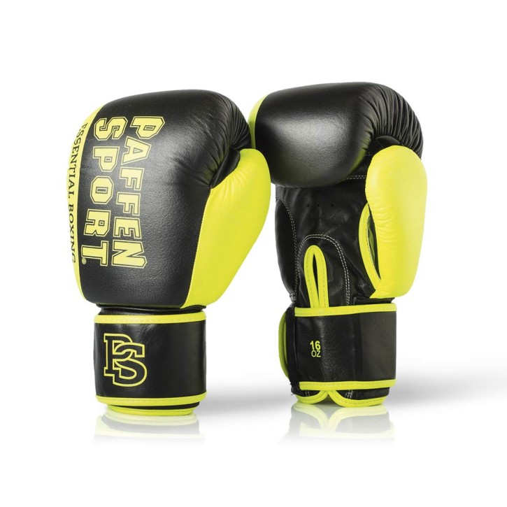 Abverkauf Paffen Sport Essential Sparring Boxhandschuhe Black Neon Yellow