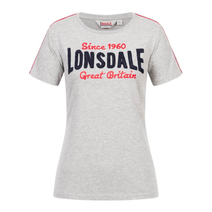 Lonsdale Creggan T-Shirt Women Marl Grey