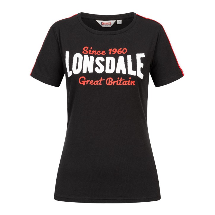 Lonsdale Creggan Frauen T-Shirt Schwarz