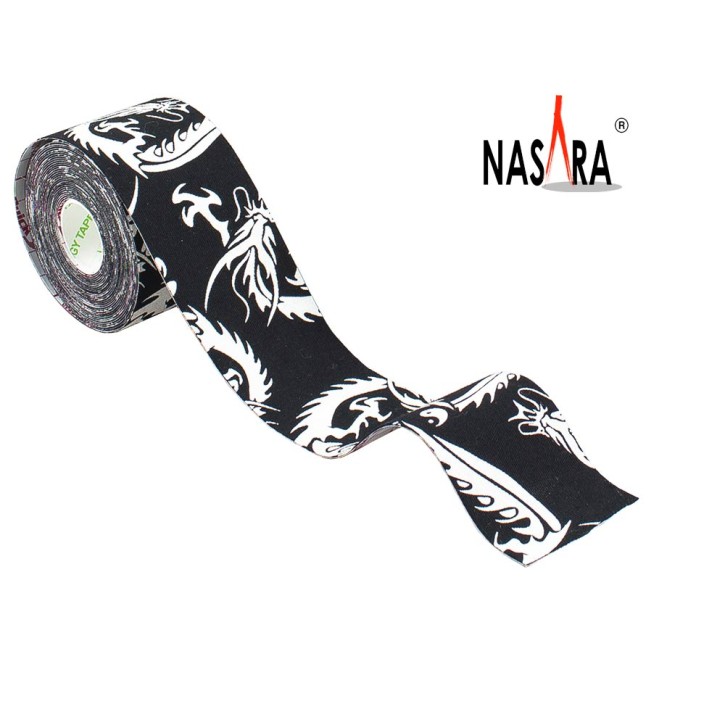 Nasara Dragon Kinesiologie Tape Black 5cm x 5m