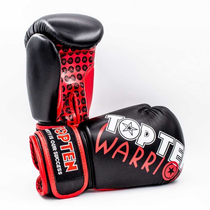 Top Ten Warrior Boxing Gloves Black 10oz