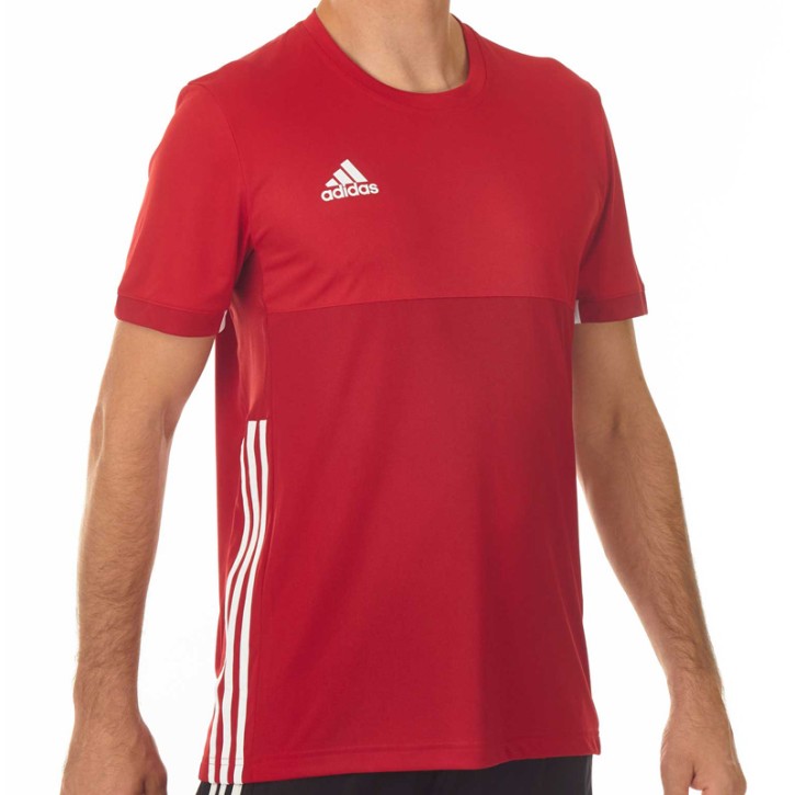 Abverkauf Adidas T16 Climacool T-Shirt Männer Power Scarlet Red AJ5446