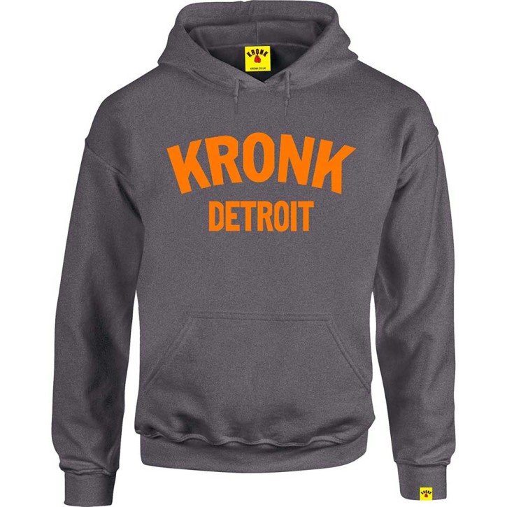 Kronk Detroit Hoodie Charcoal Orange