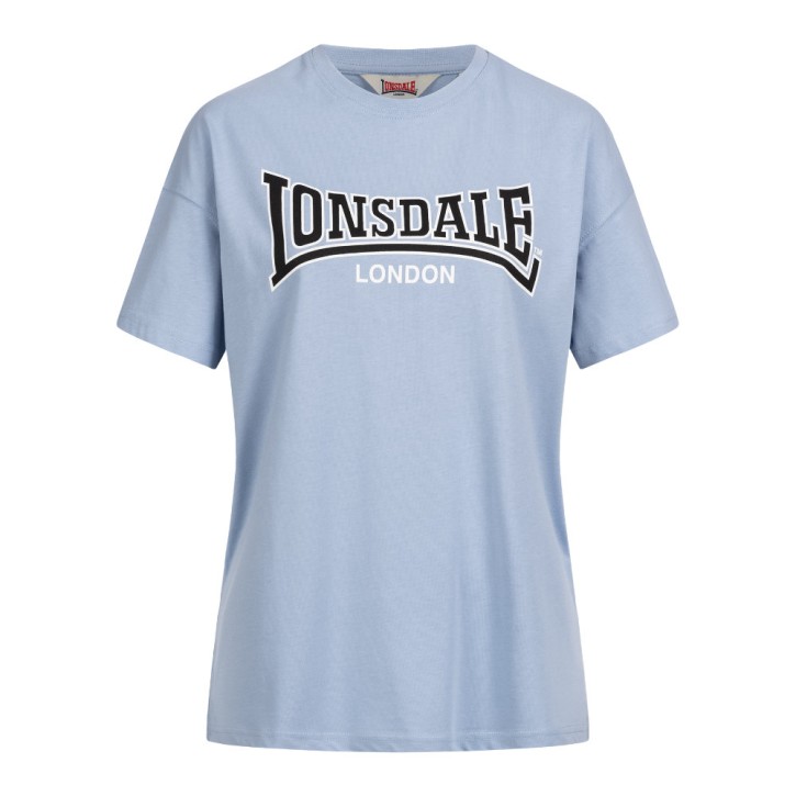 Lonsdale Ousdale Frauen Oversize T-Shirt Pastell Blau