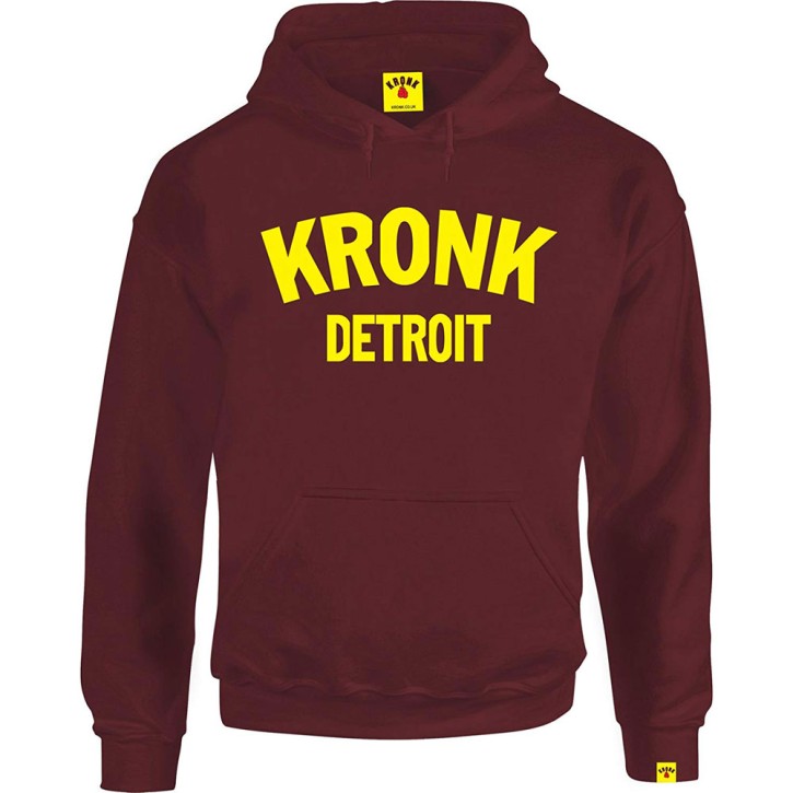 Kronk Detroit Hoodie Maroon Yellow