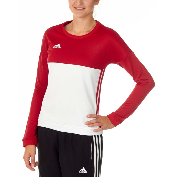 Abverkauf Adidas T16 Team Sweater Damen Power Red White AJ5416