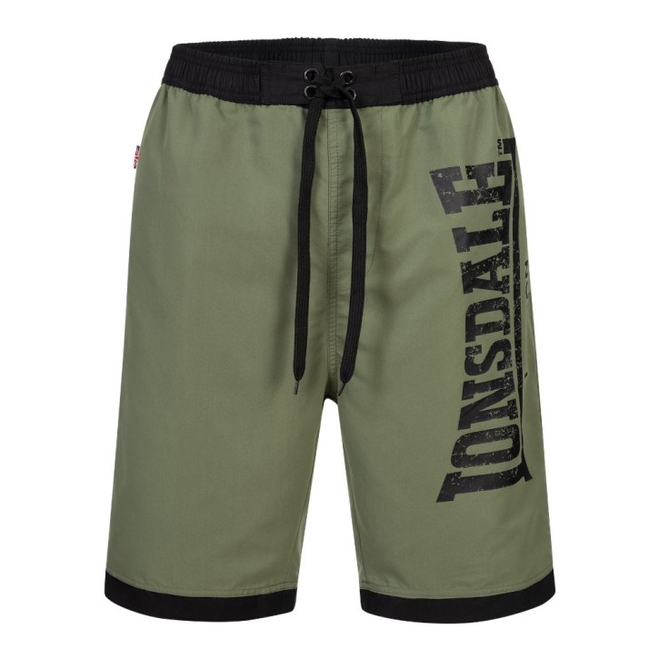 Lonsdale Clennell Beach Shorts Black Olive