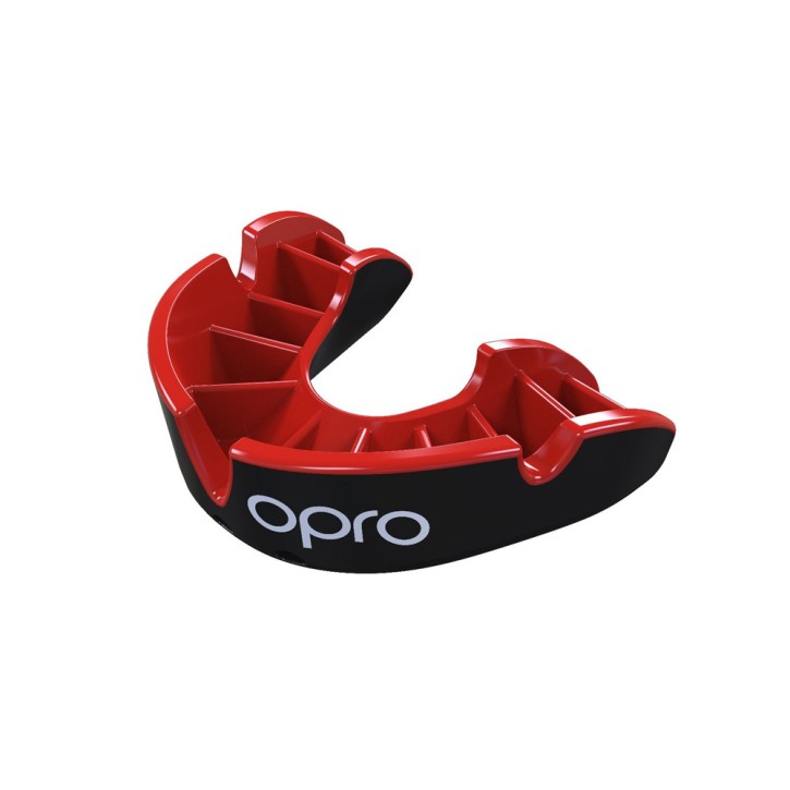 Opro Silver Mouthguard JR Black Red