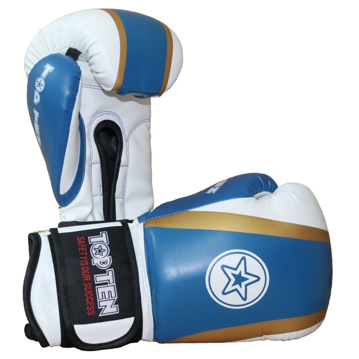 Top Ten Star and Stripes Boxhandschuhe Blue Gold