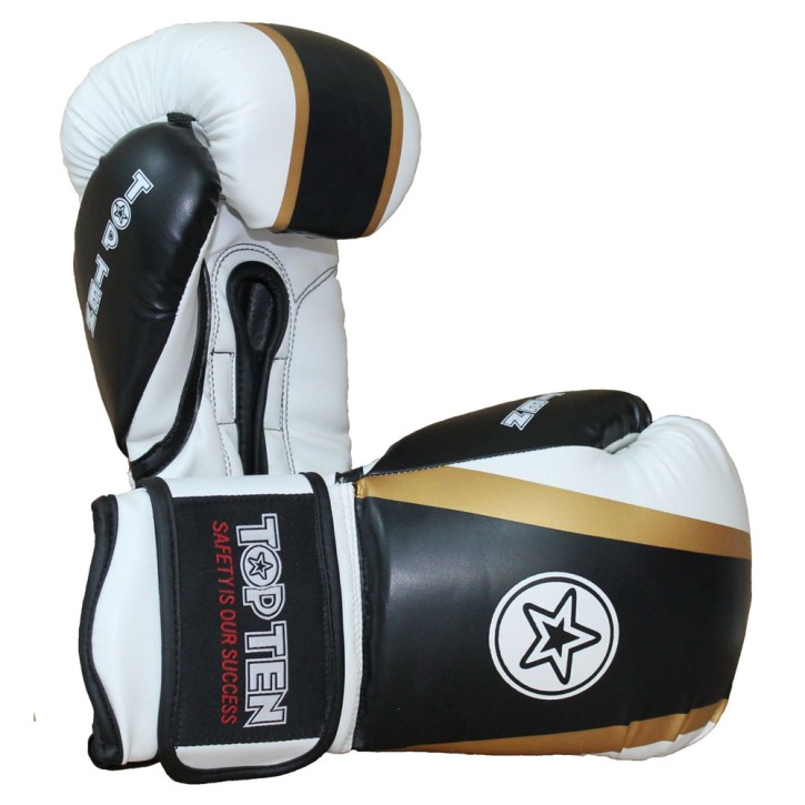 Top Ten Star and Stripes Boxhandschuhe Black Gold