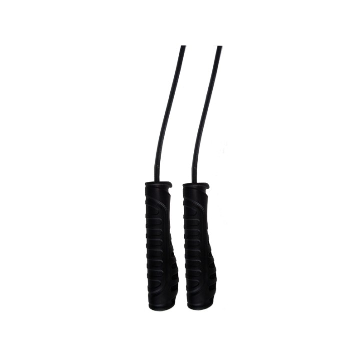 Skipping rope PVC black with steel core 280cm
