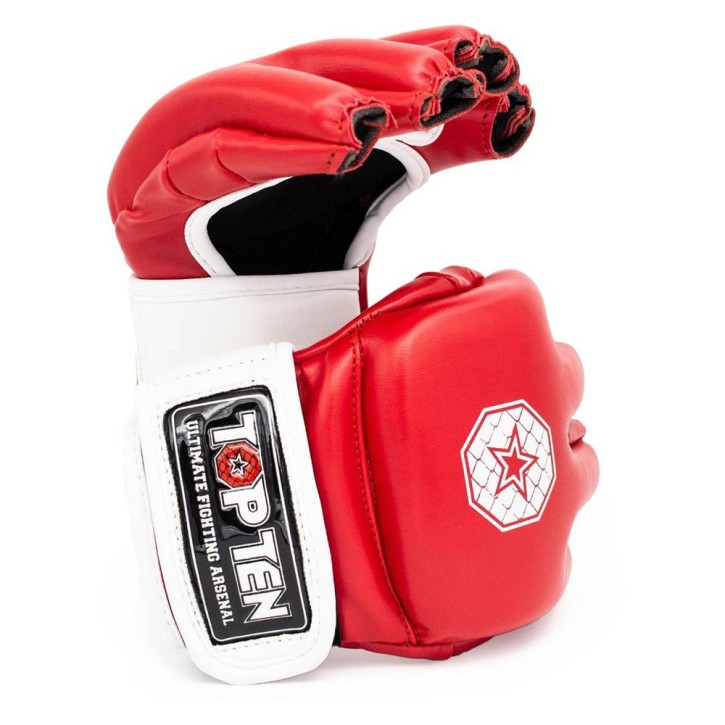 Top Ten C Type MMA Striking Gloves Red White
