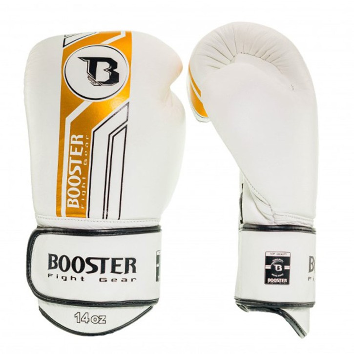 Booster BGL V9 Boxing Gloves White Gold Leather