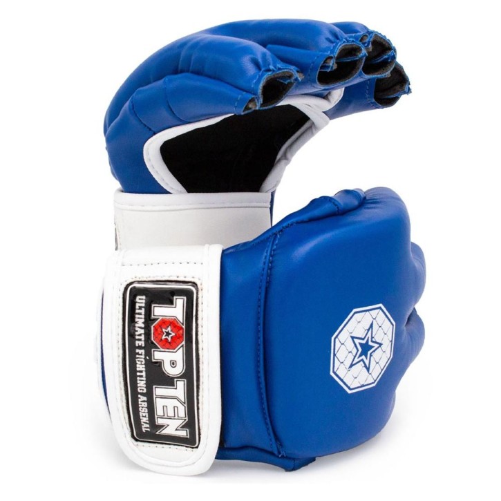 Top Ten C Type MMA Striking Gloves Blue White