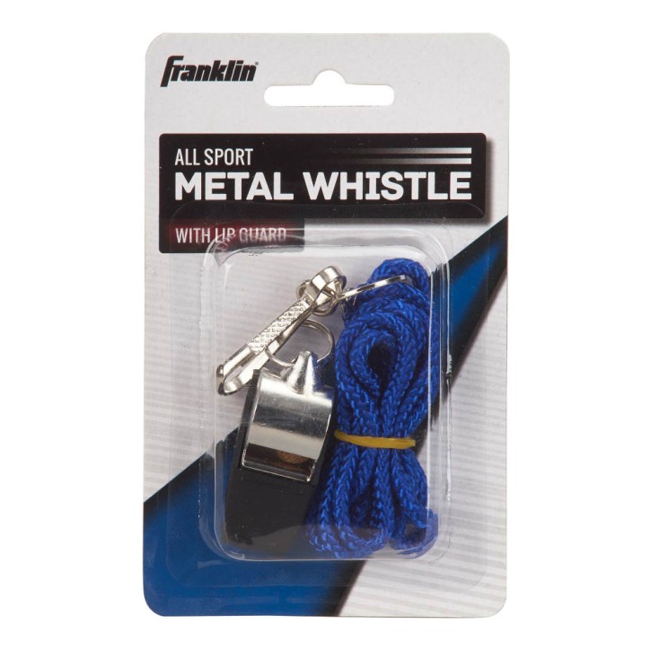 Franklin metal whistle with lip guard
