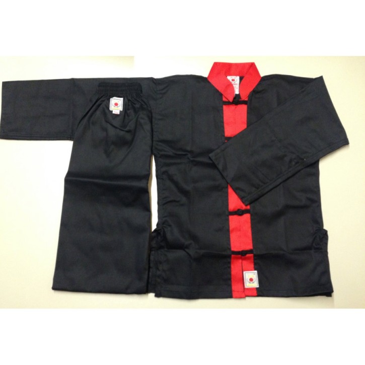 Kung Fu Suit Black Red DAN Shaolin