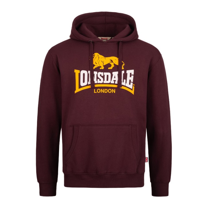 Lonsdale Thurning Hoodie Oxblood Rot