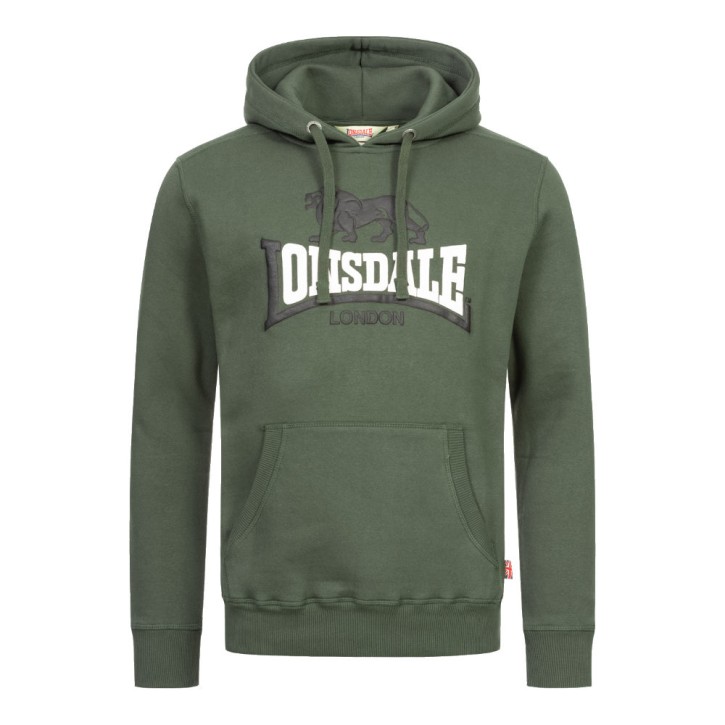 Lonsdale Thurning Hoodie Olive Grün