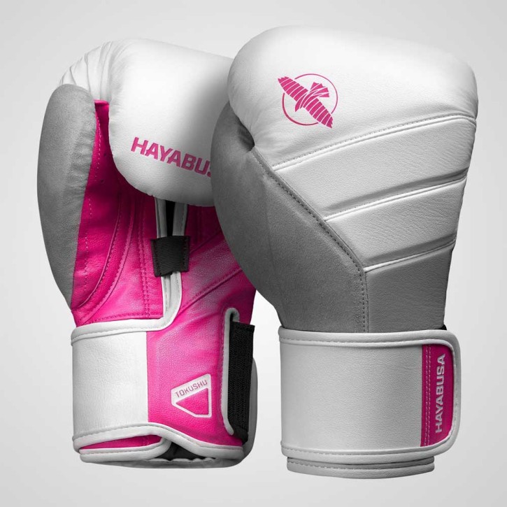 Hayabusa T3 Boxing Gloves White Pink