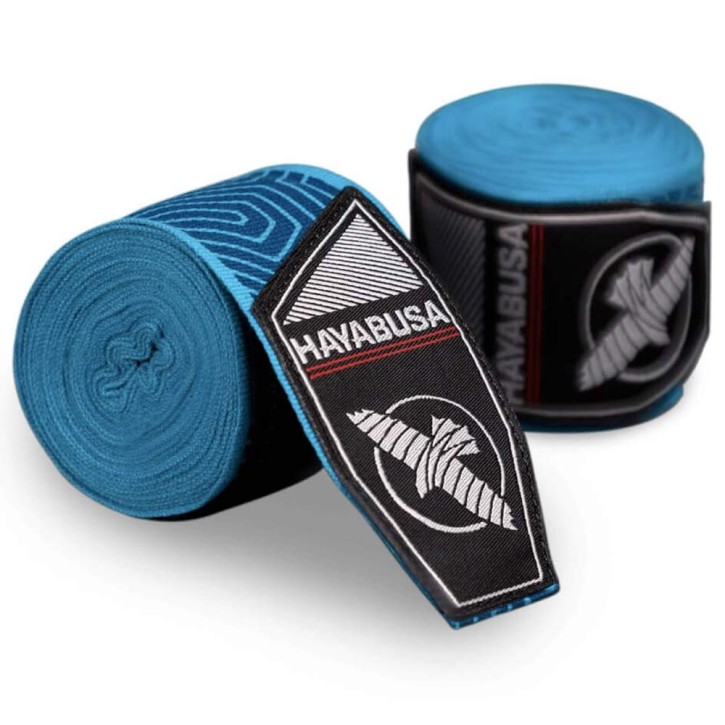 Hayabusa Perfect Stretch boxing bandages Blue Geo