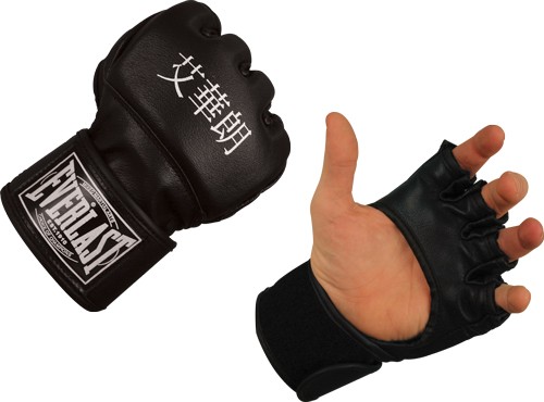 Everlast MMA open thumb grappling gloves PU 7561 Black