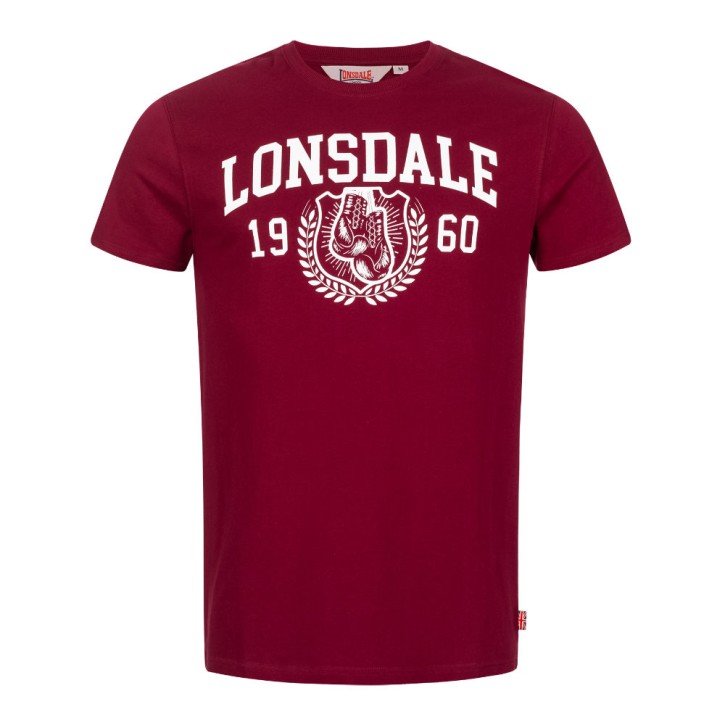 Lonsdale Staxigoe T-Shirt Oxblood Rot
