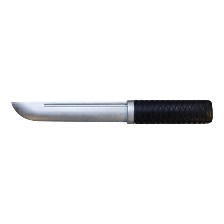 Rubber Knife Black Silver 24cm