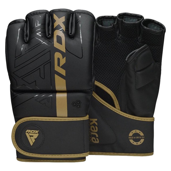RDX Kara F6 MMA Handschuhe Schwarz Gold