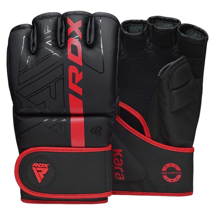 RDX Kara F6 MMA Handschuhe Schwarz Rot