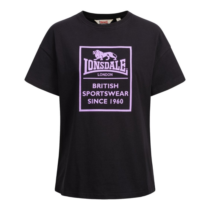 Lonsdale Ramscraigs Oversize Frauen T-Shirt Schwarz