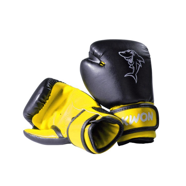 Kwon Mini Shark 4oz Boxing Gloves Black Yellow