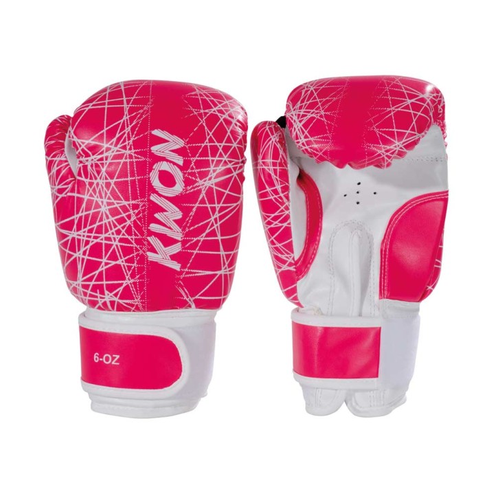 Kwon Kids Neon 6oz boxing gloves pink