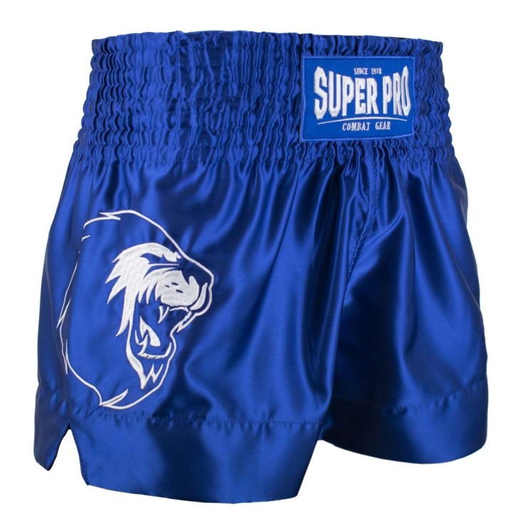 Super Pro Hero Thai Kickboxing Short Blue White