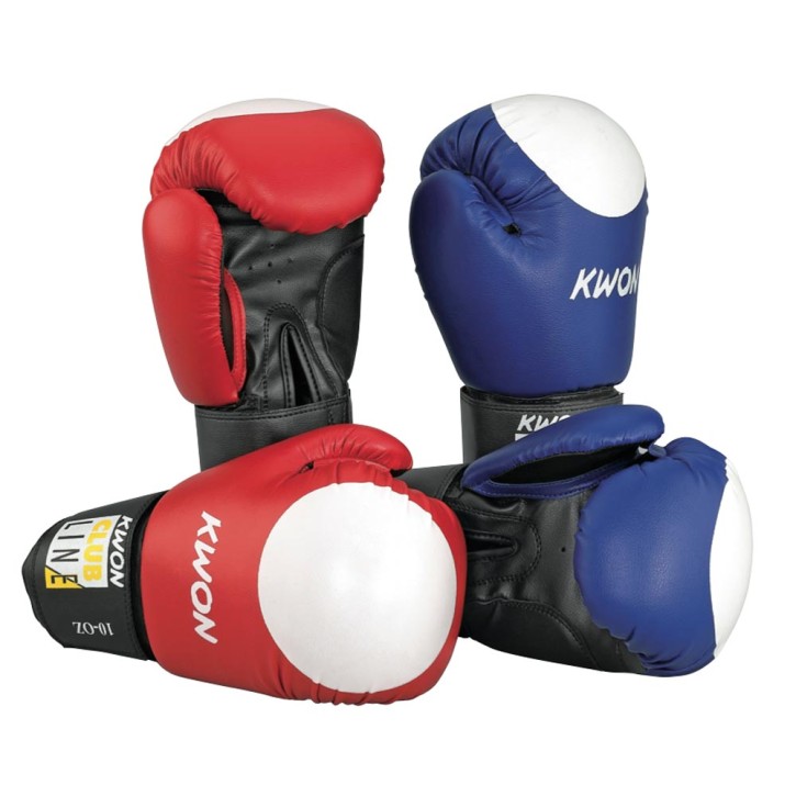 Kwon Clubline Pointer 10oz Boxing Gloves Red White