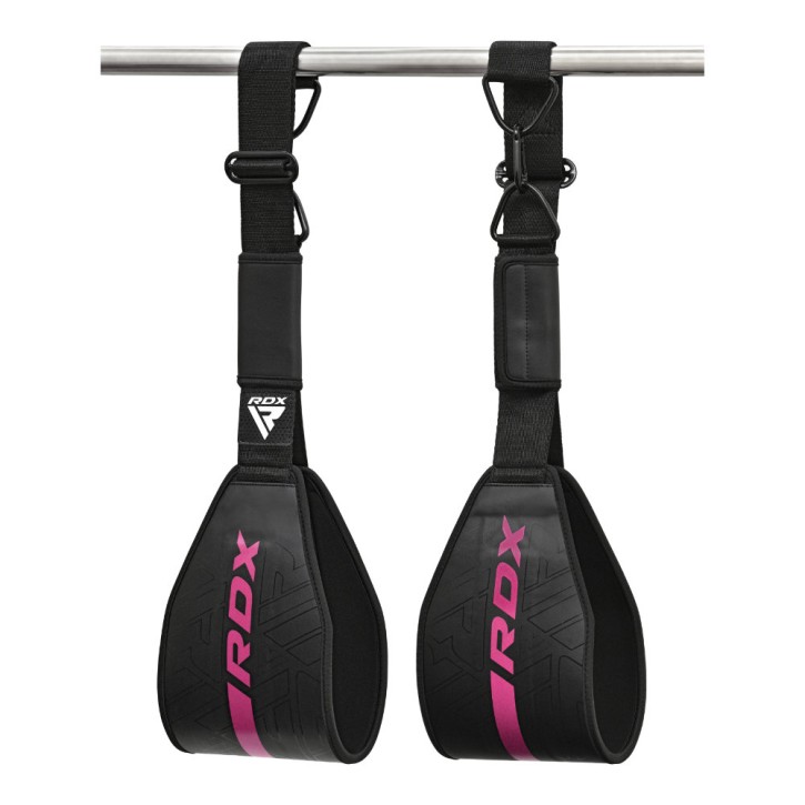 RDX Kara F6 Gym Ab Straps Schwarz Pink