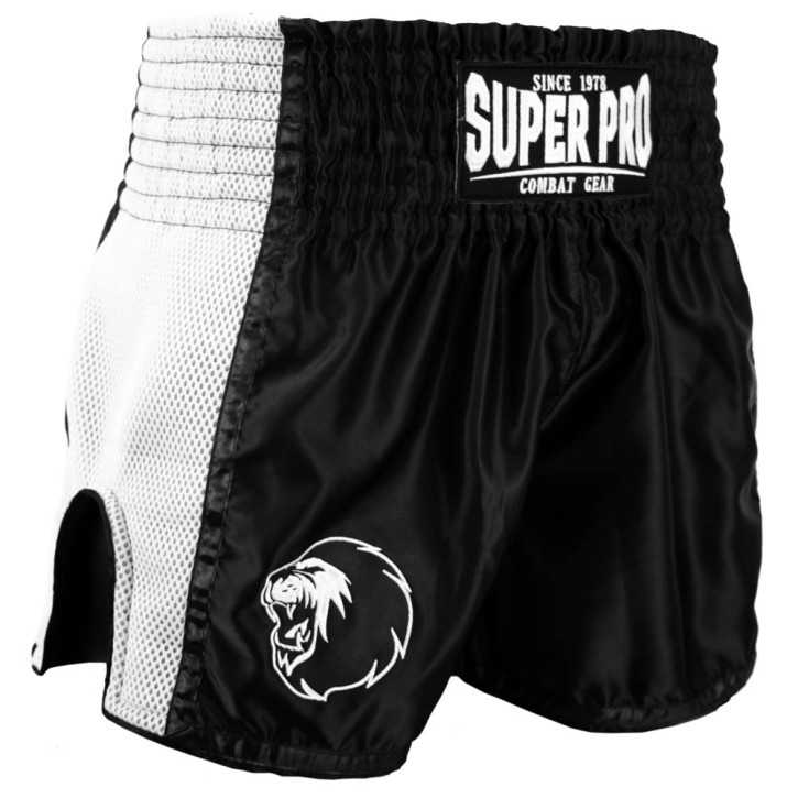Super Pro Brave Thai Kickbox Shorts Schwarz Weiss
