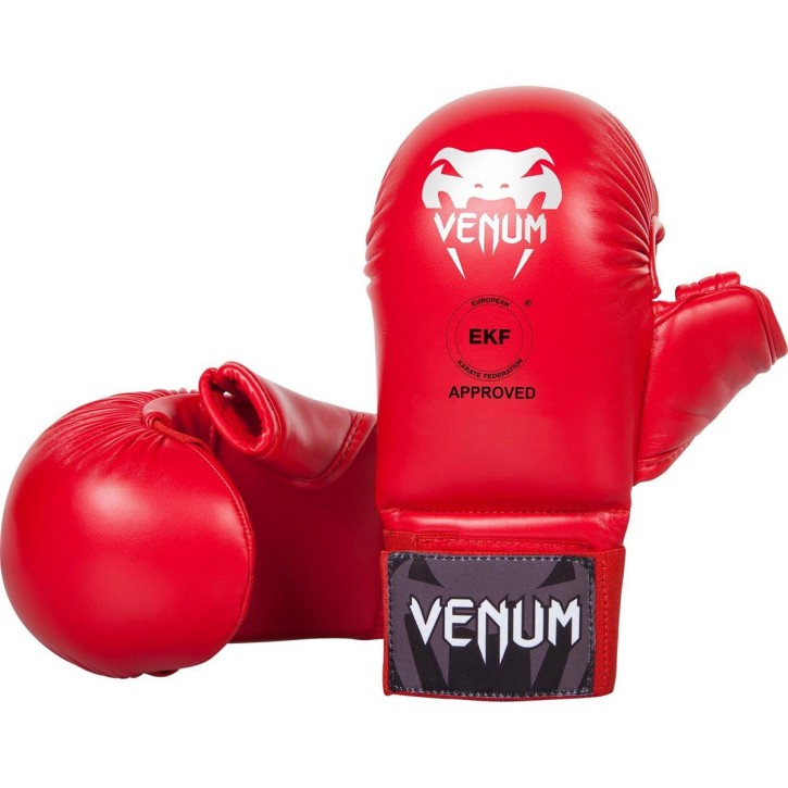 Venum Karate Mitts With Thumb Protection Red