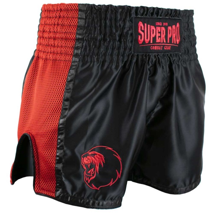 Super Pro Brave Thai Kickbox Shorts Schwarz Rot