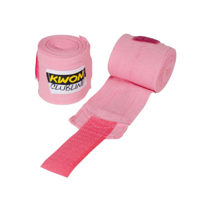 Kwon Clubline boxing bandage elastic 250cm pink