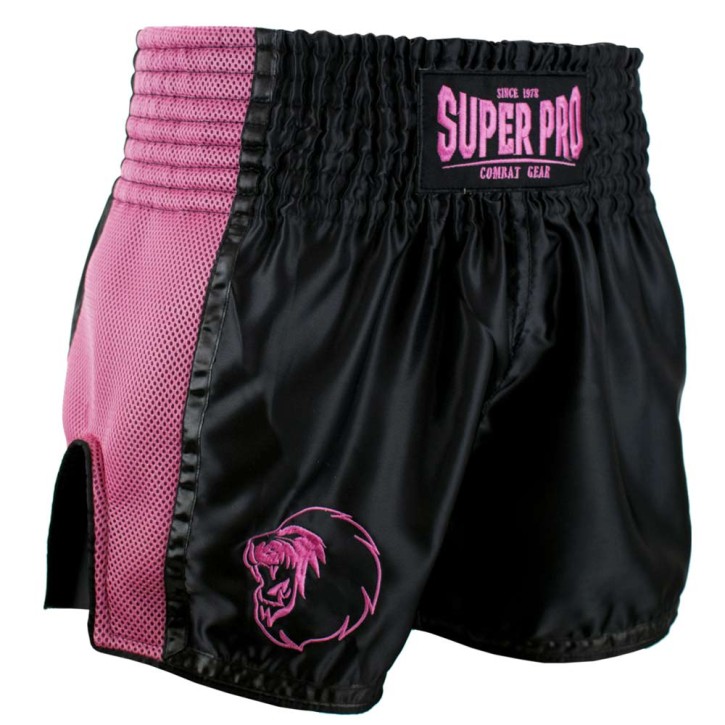 Super Pro Brave Thai Kickbox Shorts Schwarz Pink