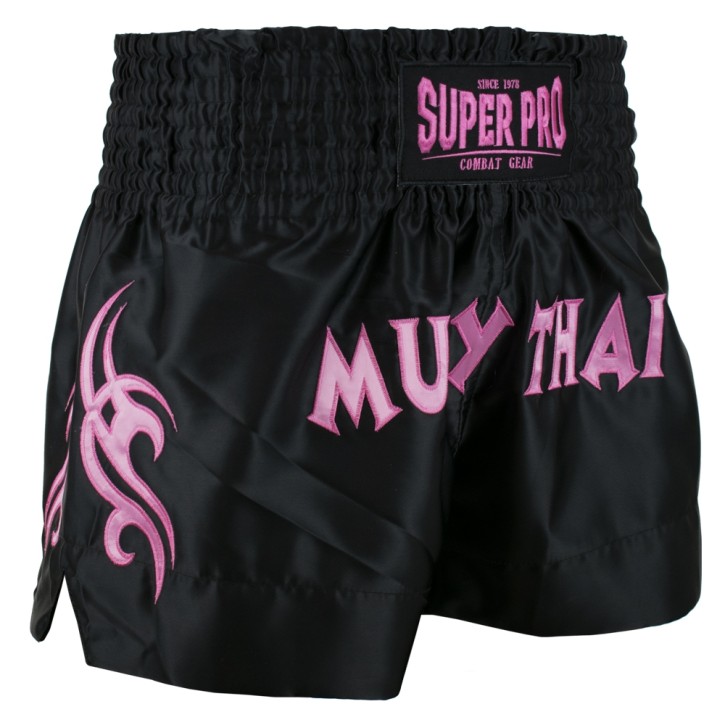 Super Pro Fighter Thai Boxing Short Black Pink