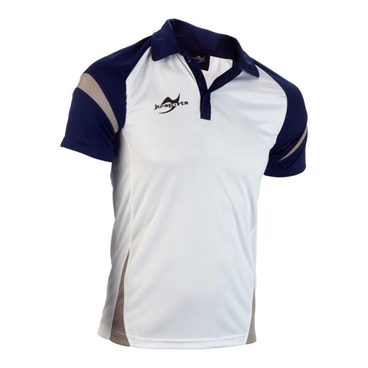 Ju-Sports Teamwear Element C2 Polo Shirt Weiss Navyblau
