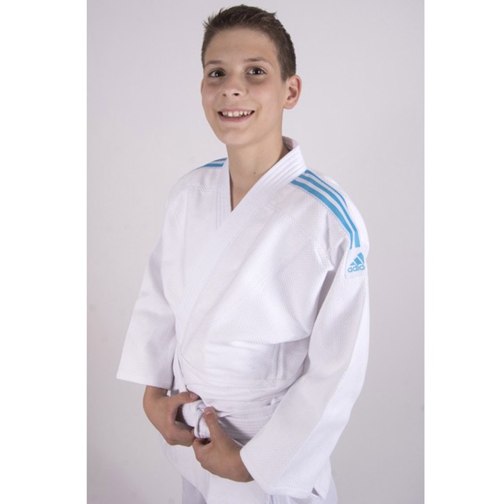 Abverkauf Adidas J350 Club Judo Gi White Blue Kids