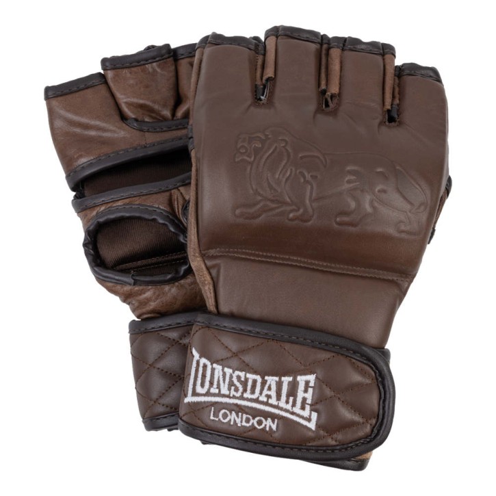 Lonsdale Vintage MMA Handschuhe Leder Braun