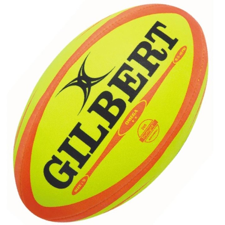 Gilbert Rugby Ball Omega Fluorescent Size 5