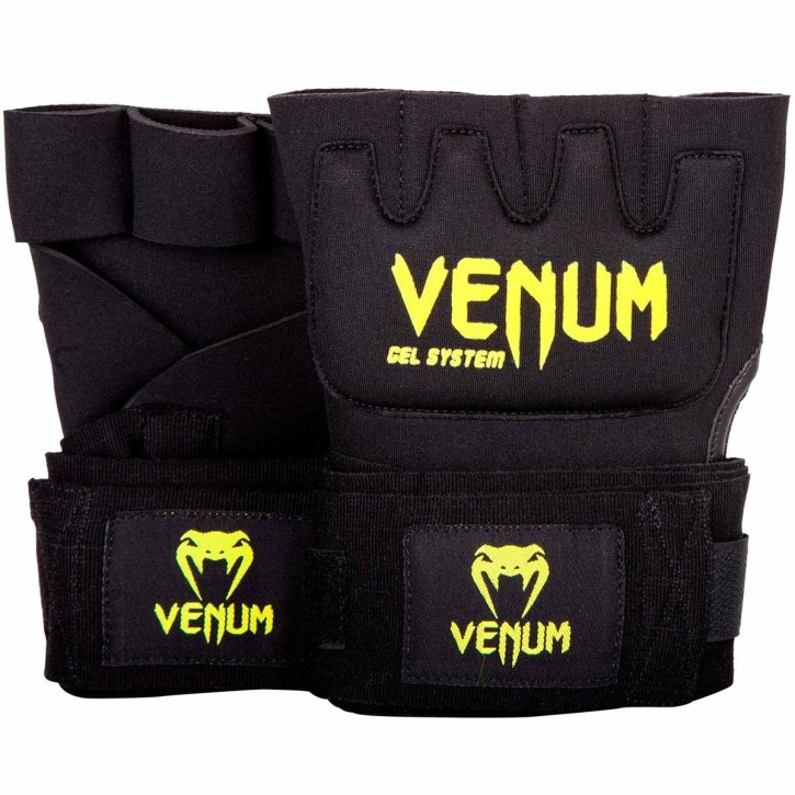 Venum Kontact Gel Glove Wraps Black Neo Yellow