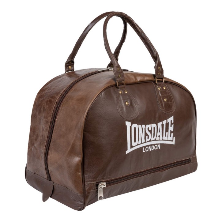 Lonsdale vintage sports bag leather brown