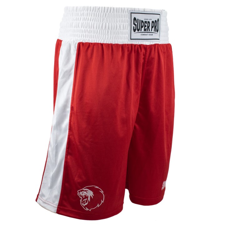 Super Pro Club Boxing Shorts Rot Weiss